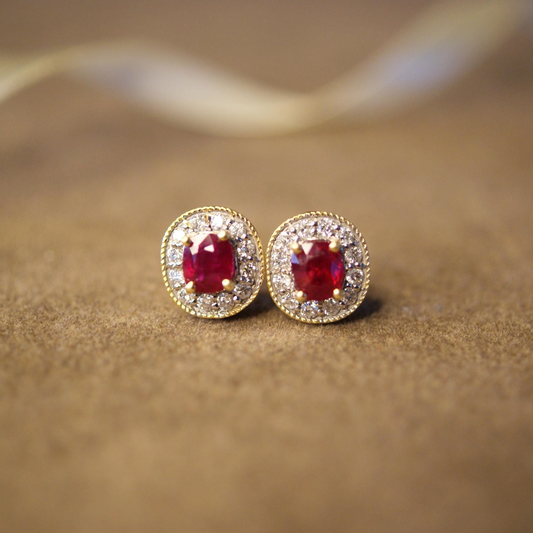 Hannah San's Ruby Earrings - Circle from hannahsan.com