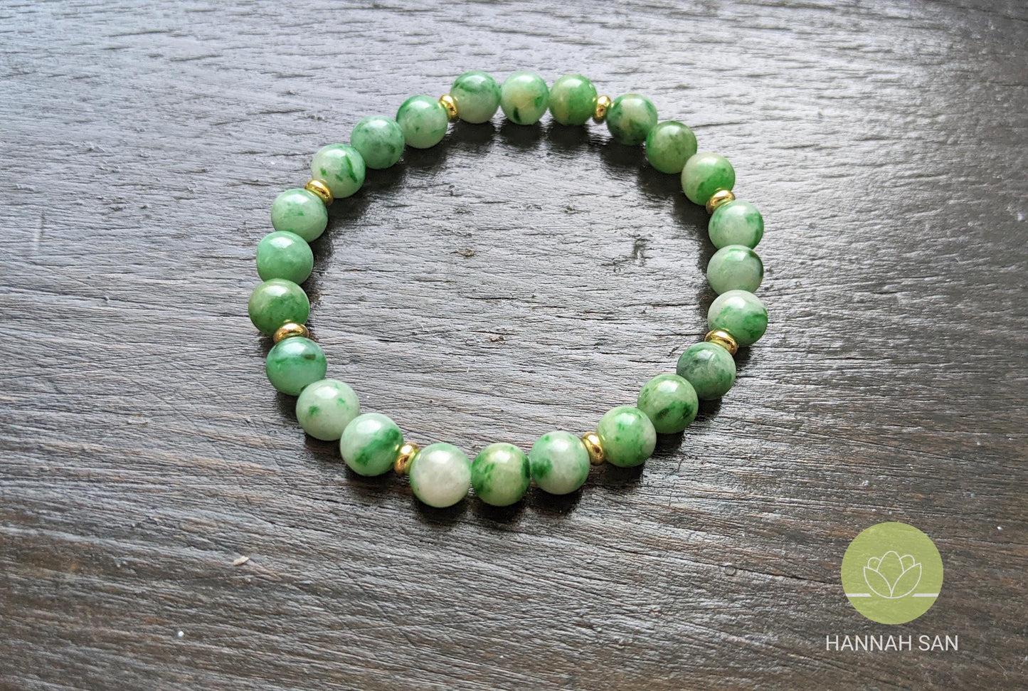 Genuine Burma Type A Jade Bead Bracelet - Light Green